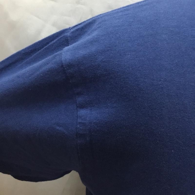 キャッツポウ CAT S PAW Tシャツ 半袖 半袖カットソー プリントTシャツ クルーネックカットソー L 無地 紺 / ネイビー /  メンズ USED 古着 中古 10114605