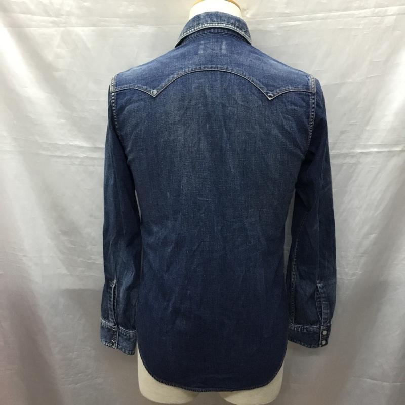 ブルーブルー BLUE BLUE シャツ、ブラウス 長袖 S 無地 インディゴ / インディゴ /  メンズ USED 古着 中古 10121706