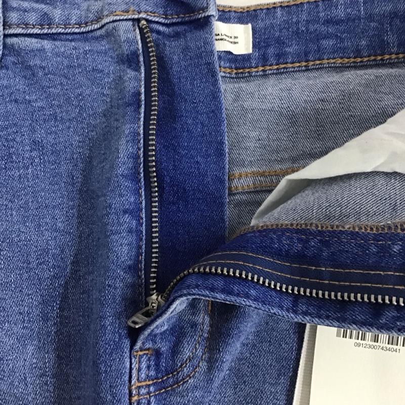 ザラ ZARA スカート ひざ丈スカート 9123 007 434 デニムスカート タグ付き ストレッチ L 無地 水色 / ライトブルー /  レディース USED 古着 中古 10129154