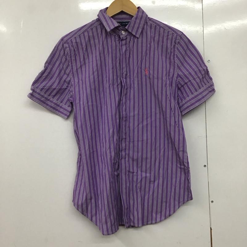 ラルフローレン RALPHLAUREN シャツ、ブラウス 半袖 KKWS022527 ストライプ 6 ワンポイント 紫 / パープル /  レディース USED 古着 中古 10144108