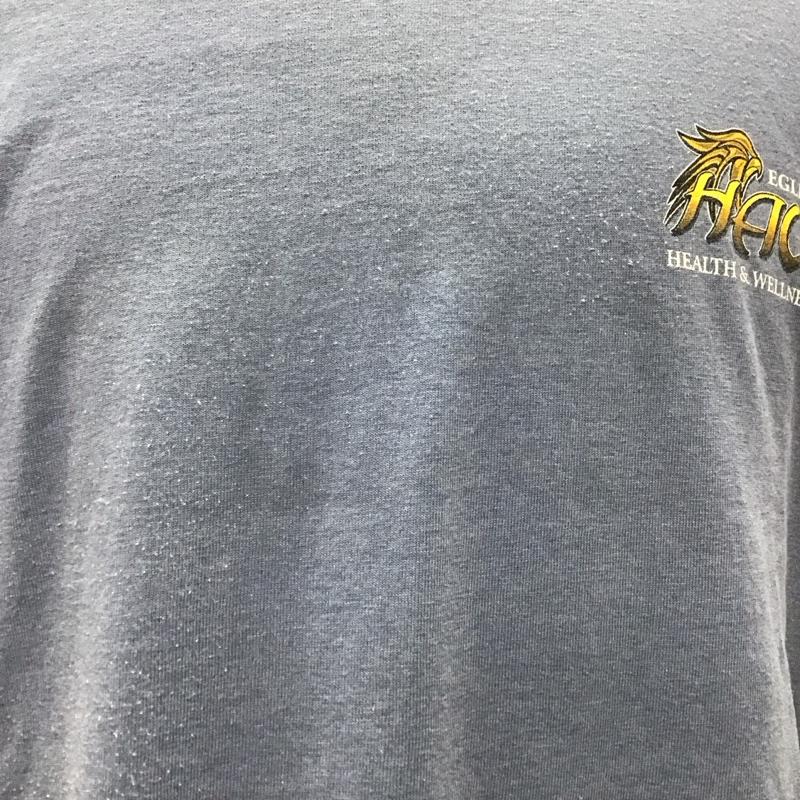 ギルダン GILDAN Tシャツ 半袖 クルーネック バックプリント XL ロゴ、文字 水色 / ライトブルー /  メンズ USED 古着 中古 10122621