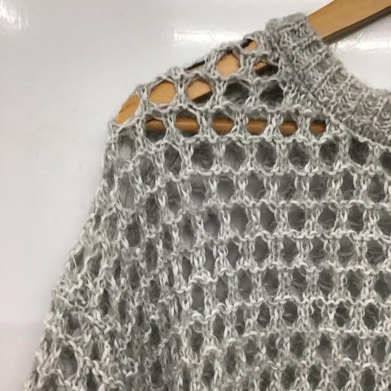 ニコアンド niko and... ニット、セーター 長袖 長袖ニットカットソー クルーネック セーター FREE 無地 灰 / グレー /  レディース USED 古着 中古 10147249