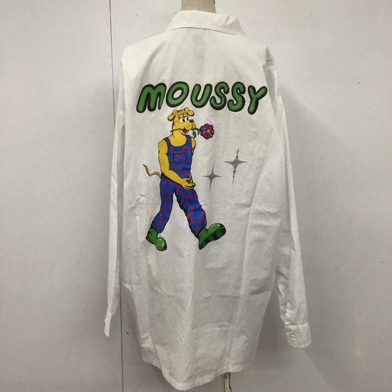 マウジー MOUSSY シャツ、ブラウス 長袖 010FSN30-0910 RYOTA DAIMON バックプリント FREE ロゴ、文字 白 / ホワイト /  レディース USED 古着 中古 10107932