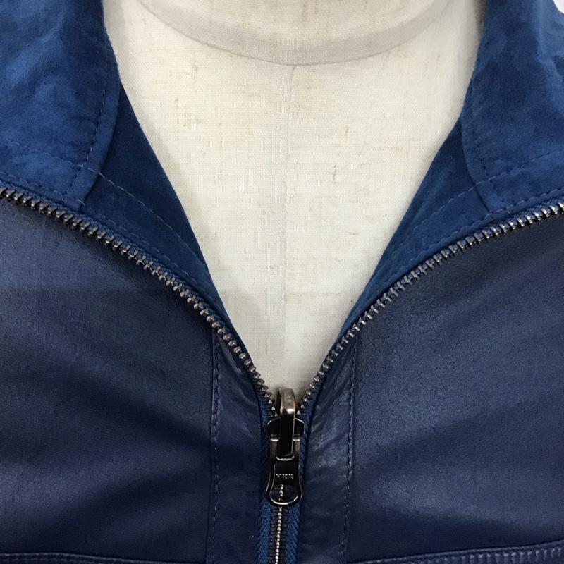 古着 USED ジャケット、上着 ジャケット、ブレザー シングルライダースジャケット ジップアップジャケット アウター リバーシブル XS 無地 青 / ブルー /  メンズ USED 古着 中古 10124590