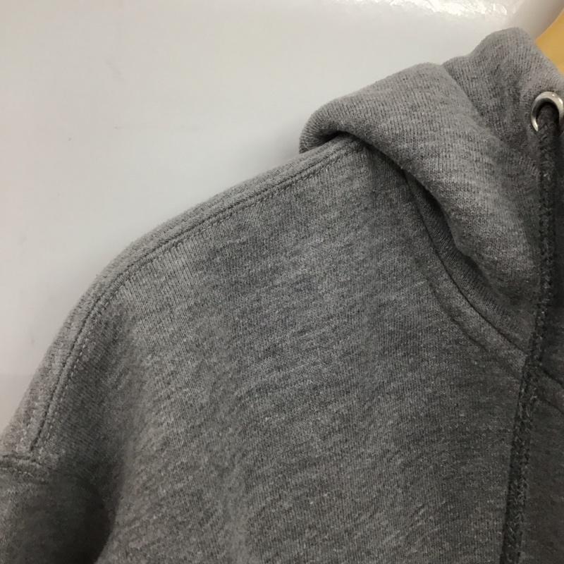 チャンピオン Champion パーカー 長袖 ジップアップパーカー 長袖パーカー カジュアルジャケット L ロゴ、文字 灰 / グレー /  メンズ USED 古着 中古 10146018