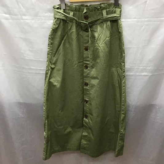 ザラ ZARA スカート ロングスカート 4432 851 505 フロントボタン XS 無地 カーキ / カーキ /  レディース USED 古着 中古 10118506