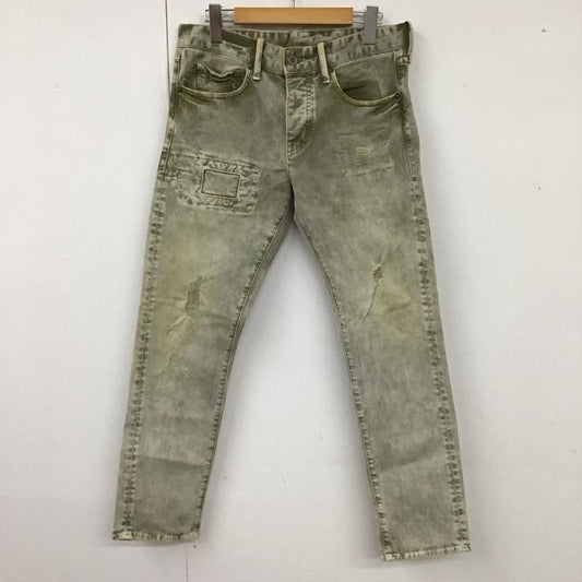 ポロラルフローレン POLO RALPH LAUREN パンツ デニム、ジーンズ デニムパンツ スリムパンツ ストレッチパンツ ジーンズ 30インチ ダメージ加工 カーキ / カーキ /  メンズ USED 古着 中古 10118438