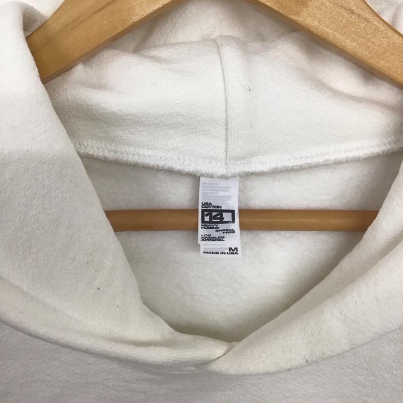 ロサンゼルスアパレル LOS ANGELES APPAREL パーカー 長袖 長袖トレーナー スウェット クルーネック プルオーバー M 無地 白 / ホワイト /  メンズ USED 古着 中古 10140645