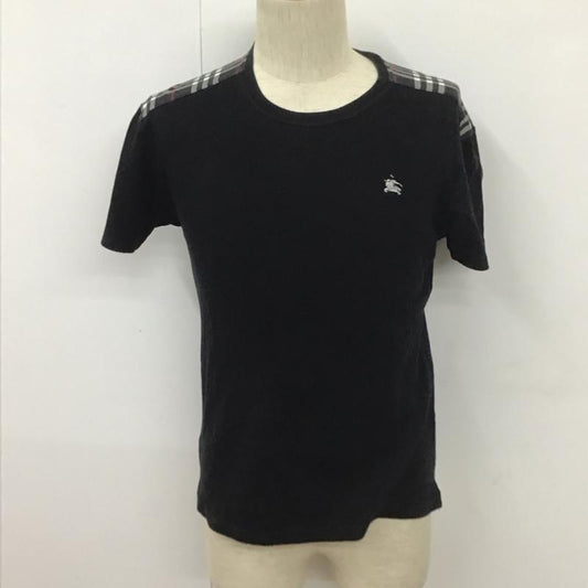 バーバリーブラックレーベル BURBERRY BLACK LABEL Tシャツ 半袖 BMV10-628-09 クルーネック 2 ワンポイント 黒 / ブラック /  メンズ USED 古着 中古 10111855