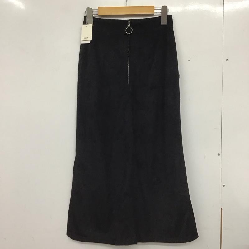 スナイデル SNIDEL スカート ロングスカート SWFS174135 ミドルスエードスカート 0 無地 黒 / ブラック /  レディース USED 古着 中古 10140377