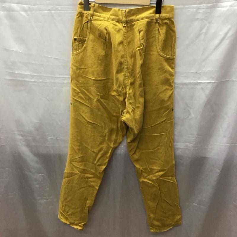 メルシーボークー mercibeaucoup, パンツ デニム、ジーンズ サルエルパンツ ワイドパンツ カジュアルパンツ 0 無地 黄 / イエロー /  レディース USED 古着 中古 10116876