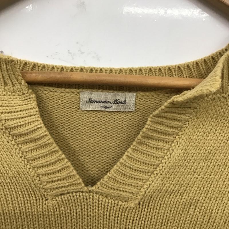 サマンサモスモス Samansa Mos2 ニット、セーター 長袖 cpf-1608021 FREE 無地 黄 / イエロー /  レディース USED 古着 中古 10120179