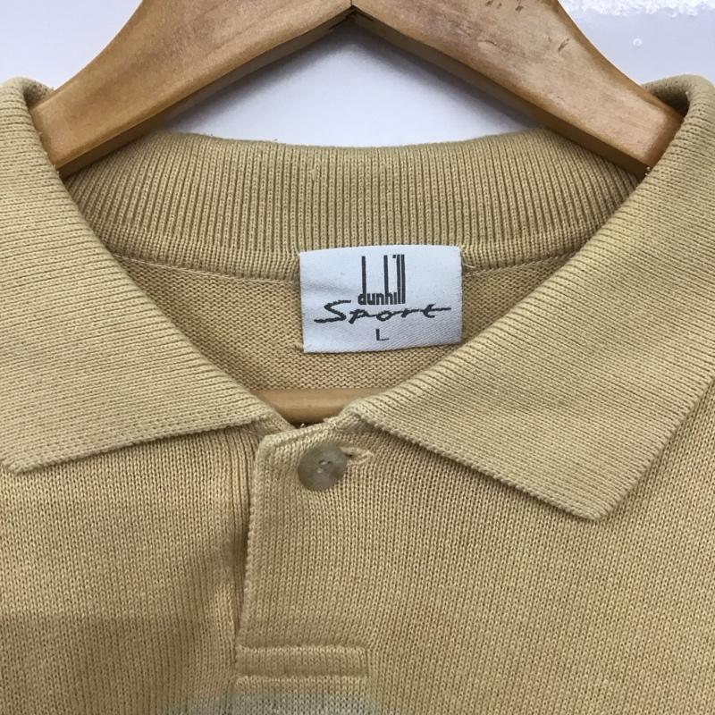 ダンヒル DUNHILL ポロシャツ 半袖 半袖ポロシャツ カラーシャツ 半袖カットソー 90s L ロゴ、文字 キャメル / キャメル /  メンズ USED 古着 中古 10148702