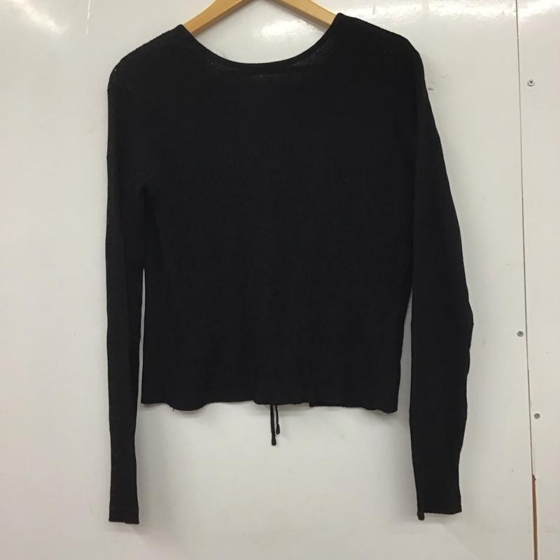 ローリーズファーム LOWRYS FARM カーディガン 長袖 FREE 無地 黒 / ブラック /  レディース USED 古着 中古 10138023