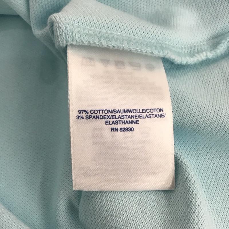 ランズエンド LANDS END ポロシャツ 半袖 半袖ポロシャツ カラーシャツ 半袖カットソー XL 無地 水色 / ライトブルー /  メンズ USED 古着 中古 10143489