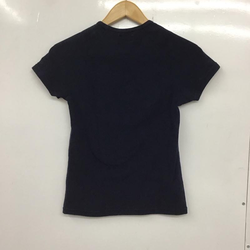 ハリウッドランチマーケット H.R MARKET Tシャツ 半袖 半袖カットソー 無地Tシャツ クルーネックカットソー 0 ロゴ、文字 紺 / ネイビー /  レディース USED 古着 中古 10135081