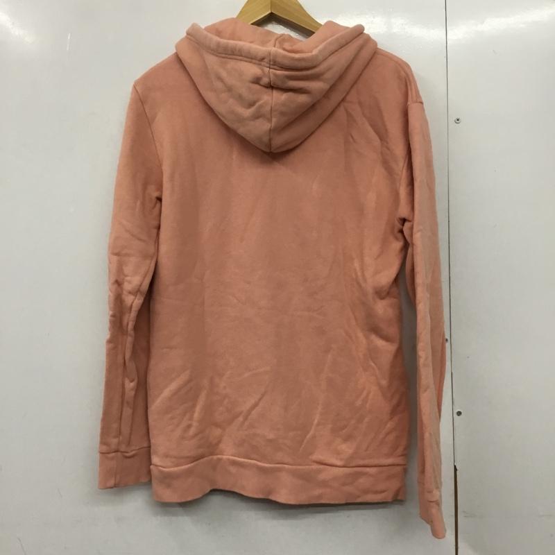 アディダス adidas パーカー 長袖 CW1245 フーディー プルオーバー M ロゴ、文字 桃 / ピンク /  メンズ USED 古着 中古 10144667