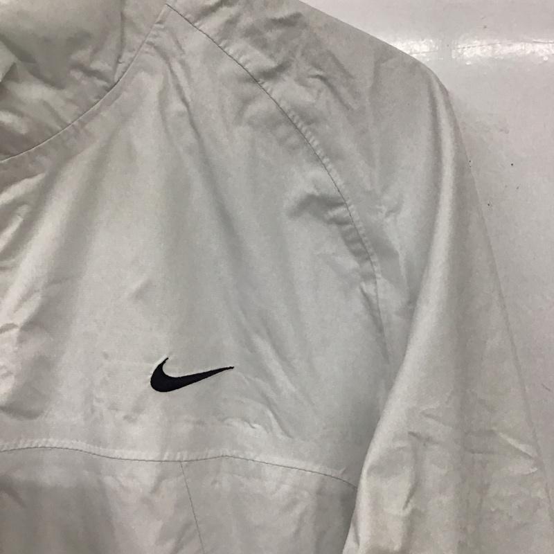ナイキ NIKE ジャケット、上着 ジャンパー、ブルゾン ジップアップジャケット ナイロンジャケット アウター XXL ロゴ、文字 白 / ホワイト /  メンズ USED 古着 中古 10150746