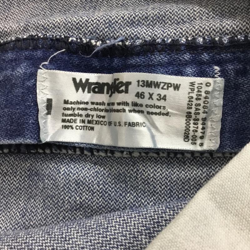 ラングラー Wrangler パンツ デニム、ジーンズ デニムパンツ ストレートパンツ ワイドパンツ カジュアルパンツ 46インチ 無地 インディゴ / インディゴ /  メンズ USED 古着 中古 10120851