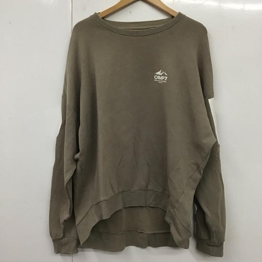 キャンプセブン CAMP7 カットソー 長袖 cp4202432009 ビッグシルエットバックロゴロンT クルーネックカットソー M ロゴ、文字 茶 / ブラウン /  レディース USED 古着 中古 10119554