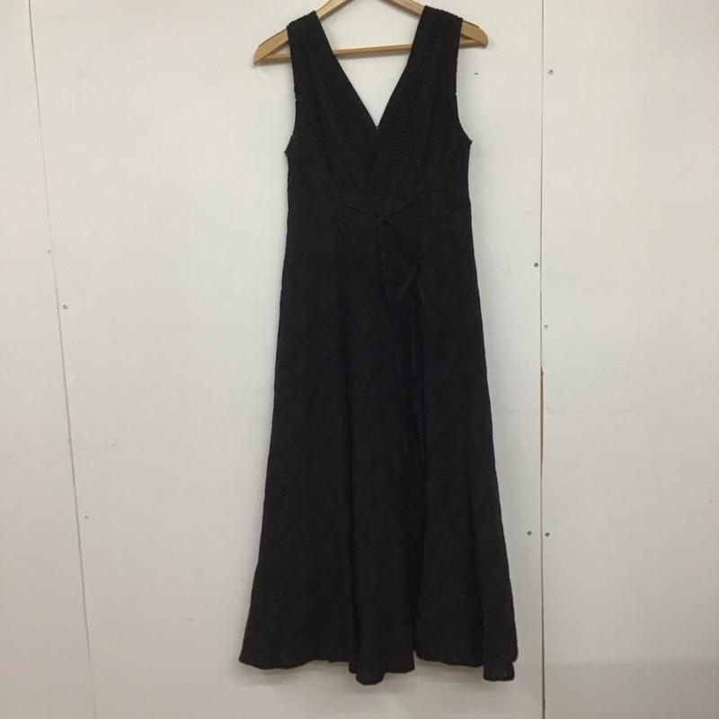 ココ ディール COCO DEAL ワンピース ロングスカート 79515518 19AW コットンレースノースリワンピース ロングワンピース 2 総柄 黒 / ブラック /  レディース USED 古着 中古 10146116