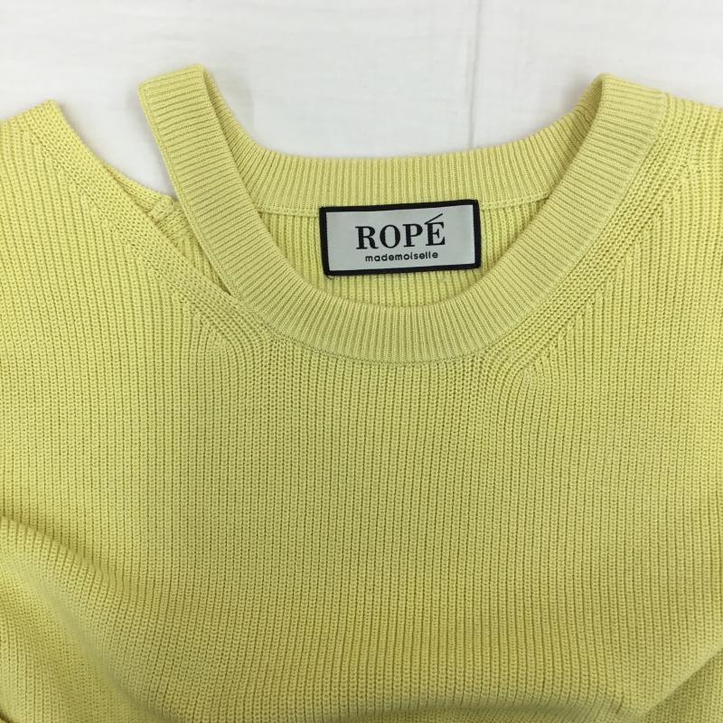 ロペ ROPE  ニット、セーター 長袖 38 無地 黄 / イエロー /  レディース USED 古着 中古 10139804