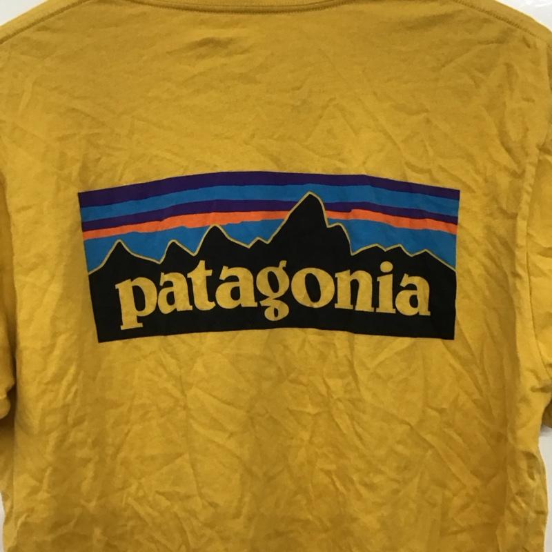 パタゴニア patagonia Tシャツ 半袖 39151sp18 半袖カットソー プリントTシャツ クルーネックカットソー M ロゴ、文字 黄 / イエロー /  メンズ USED 古着 中古 10140962