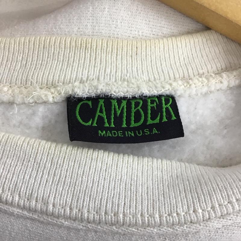 キャンバー CAMBER トレーナー 長袖 長袖トレーナー スウェット クルーネック プルオーバー M 無地 白 / ホワイト /  メンズ USED 古着 中古 10141757