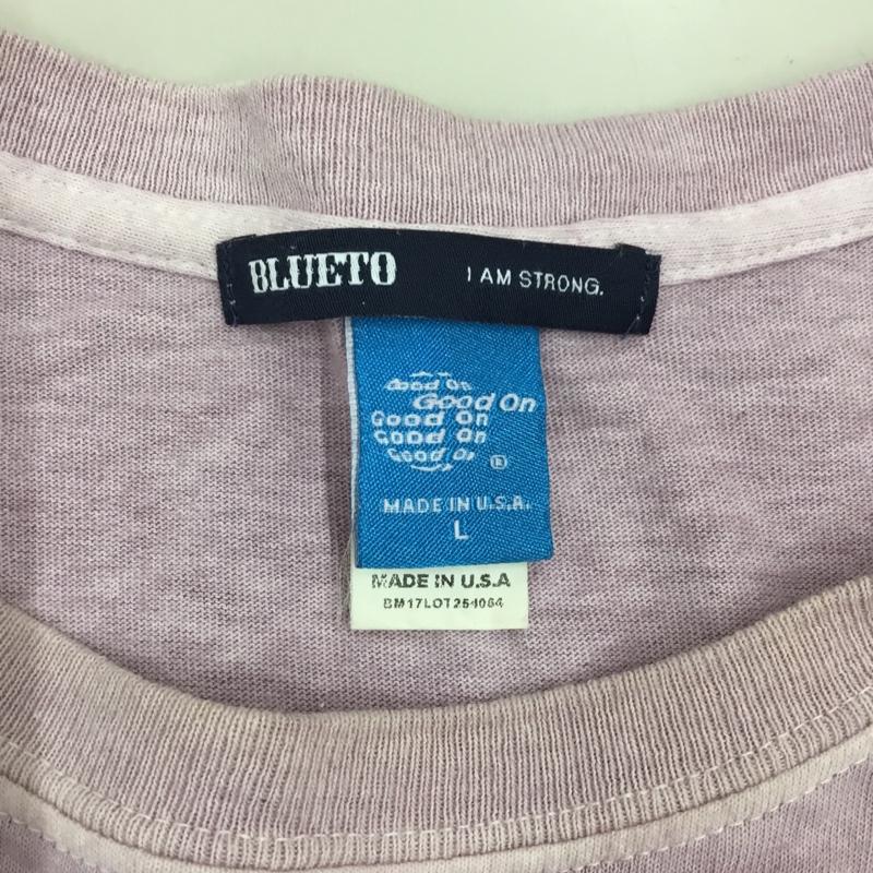 グッドオン Good On Tシャツ 半袖 半袖カットソー プリントTシャツ クルーネックカットソー L ロゴ、文字 紫 / パープル /  メンズ USED 古着 中古 10116018