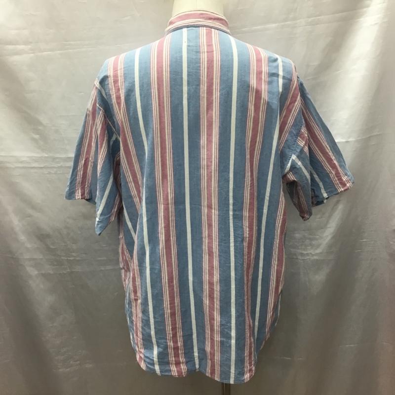 ドッカーズ DOCKERS シャツ、ブラウス 半袖 半袖シャツ カラーシャツ 半袖カットソー ストライプシャツ M ストライプ マルチカラー / マルチカラー /  メンズ USED 古着 中古 10120693