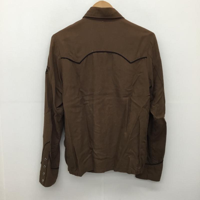 ヒステリックグラマー HYSTERIC GLAMOUR シャツ、ブラウス 長袖 36 ロゴ、文字 茶 / ブラウン /  メンズ USED 古着 中古 10137584