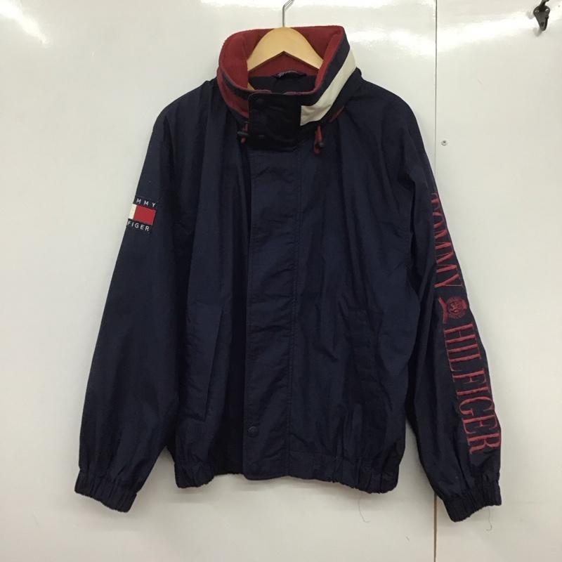 トミーヒルフィガー TOMMY HILFIGER ジャケット、上着 ジャケット、ブレザー ジップアップジャケット アウター 古着 90s L 無地 紺 / ネイビー /  メンズ USED 古着 中古 10143364