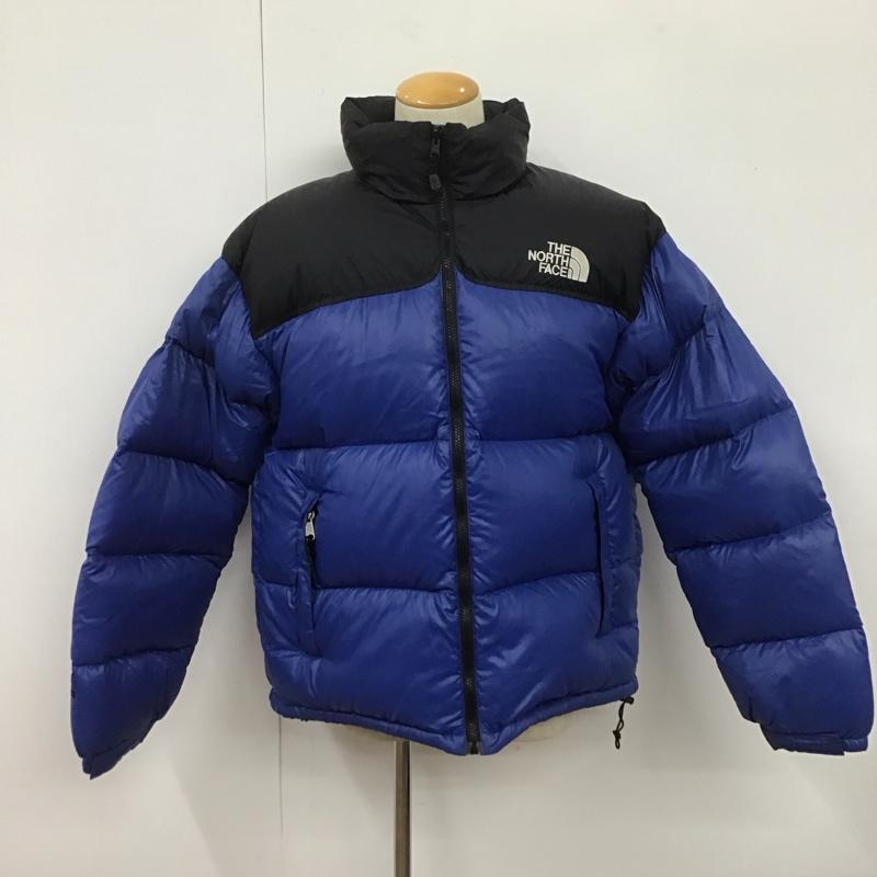ザノースフェイス THE NORTH FACE ジャケット、上着 ジャンパー、ブルゾン ジップアップジャケット ジャンパー ダウンジャケット カジュアルジャケット アウター XL ロゴ、文字 黒 / ブラック / X 青 / ブルー /  メンズ USED 古着 中古 10106760
