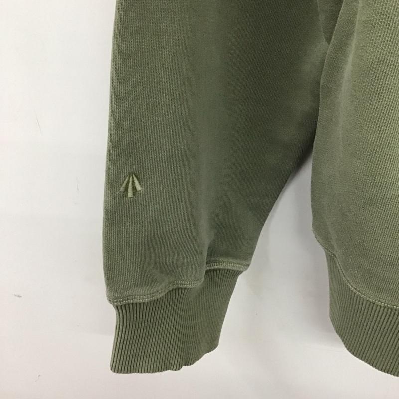 ナイジェルケーボン Nigel Cabourn トレーナー 長袖 長袖トレーナー スウェット クルーネック プルオーバー L 無地 カーキ / カーキ /  メンズ USED 古着 中古 10139308