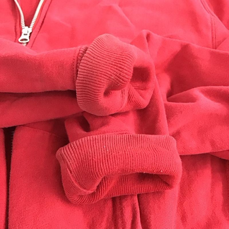 ステューシー STUSSY パーカー 長袖 ジップアップパーカー 長袖パーカー カジュアルジャケット スウェット XL ロゴ、文字 赤 / レッド /  メンズ USED 古着 中古 10140306