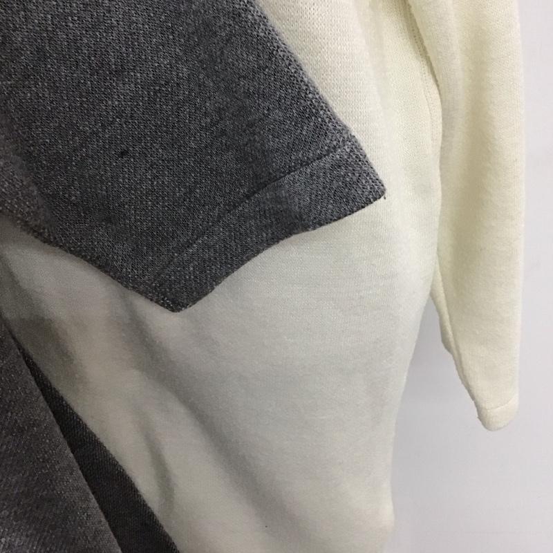 ザラ ZARA ワンピース ひざ丈スカート 0264 075 096 スタンドネック M 無地 アイボリー / アイボリー / X 灰 / グレー /  レディース USED 古着 中古 10119623