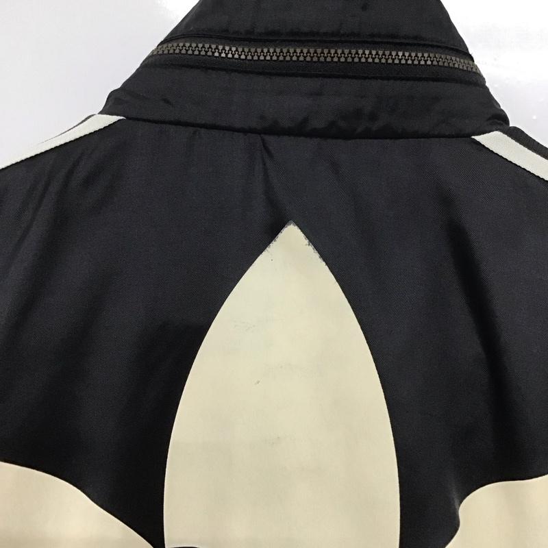 アディダス adidas ジャケット、上着 ジャケット、ブレザー ジップアップジャケット ナイロンジャケット アウター M ロゴ、文字 黒 / ブラック /  メンズ USED 古着 中古 10138728