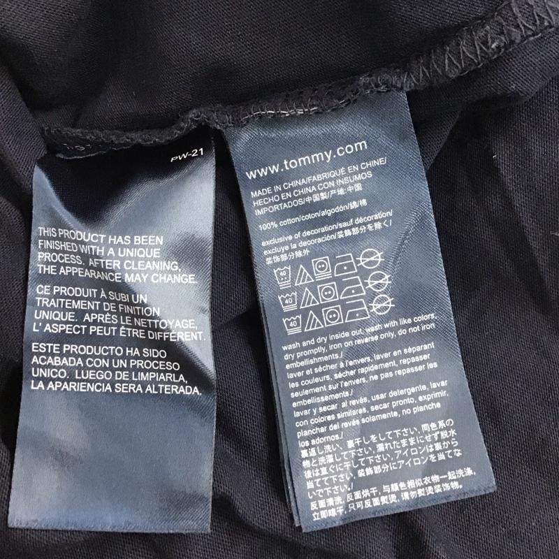 トミーヒルフィガー TOMMY HILFIGER Tシャツ 半袖 半袖カットソー プリントTシャツ クルーネックカットソー S プリント 紺 / ネイビー /  メンズ USED 古着 中古 10145827