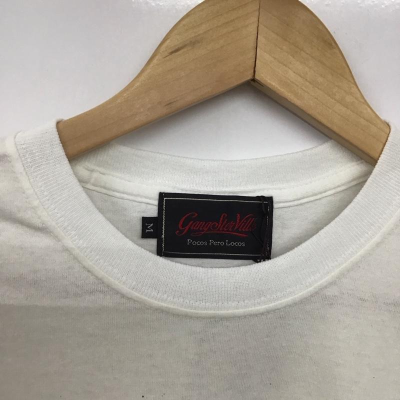 ギャングスタービル GANGSTERVILLE Tシャツ 半袖 半袖カットソー プリントTシャツ クルーネックカットソー M プリント 白 / ホワイト /  メンズ USED 古着 中古 10143451