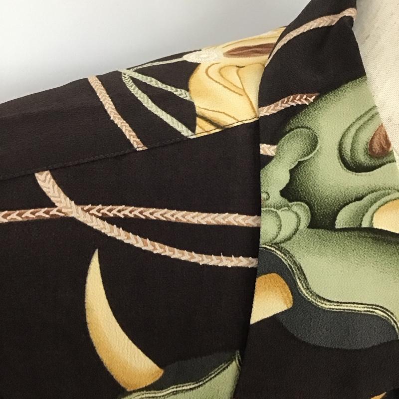 サンサーフ SUN SURF シャツ、ブラウス 半袖 SS36653 Noh Mask 能面 アロハシャツ 箱有 XL 総柄 ダークブラウン / ダークブラウン /  メンズ USED 古着 中古 10107550