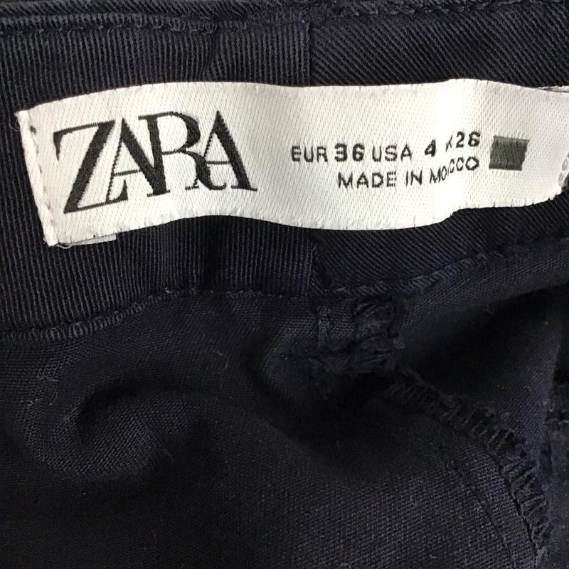 ザラ ZARA パンツ チノパン チノパン ワイドパンツ カジュアルパンツ 36 無地 紺 / ネイビー /  レディース USED 古着 中古 10125152