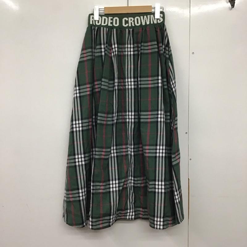 ロデオクラウンズ Rodeo Crowns スカート ロングスカート 420CAH31-0690 リブロングスカート FREE チェック マルチカラー / マルチカラー /  レディース USED 古着 中古 10141732