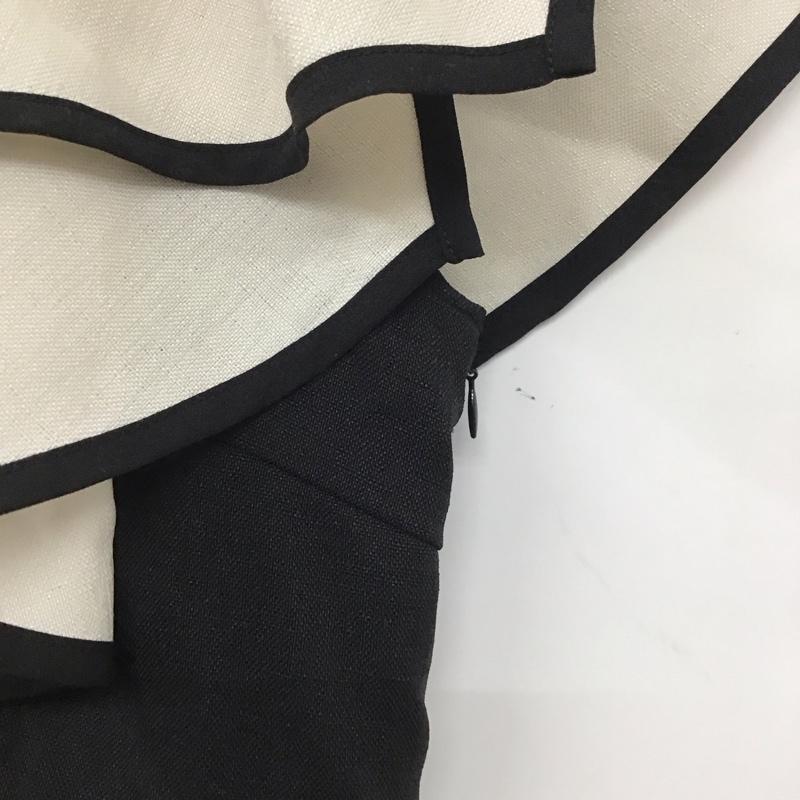スナイデル SNIDEL ワンピース ロングスカート SWFO222045 パイピングフリルワンピース 22SS ロングワンピース 無地 白 / ホワイト / X 黒 / ブラック /  レディース USED 古着 中古 10136015