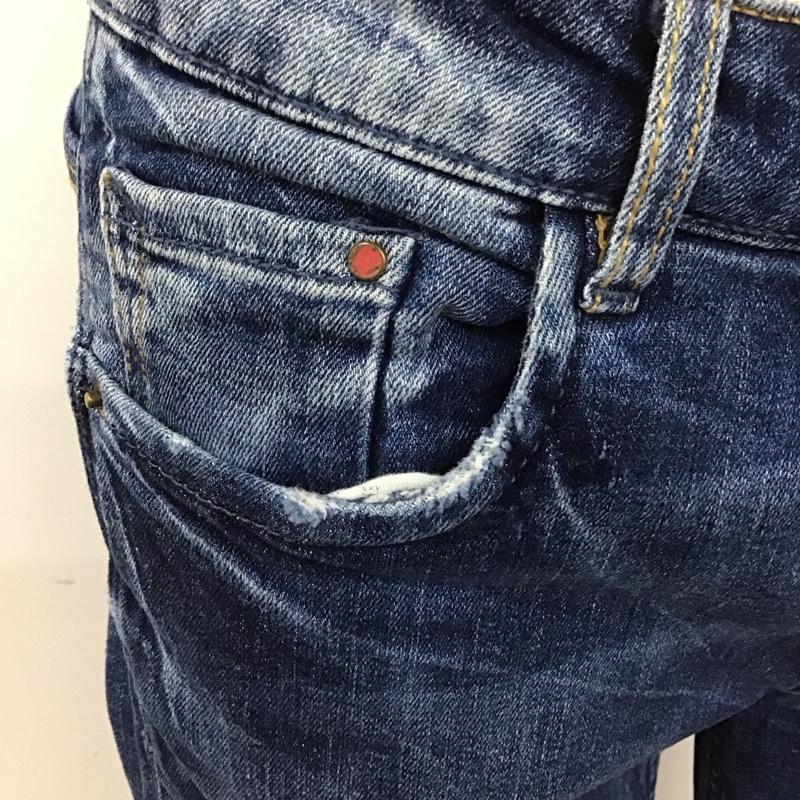 ザラ ZARA パンツ デニム、ジーンズ 5252 041 401 スキニー ストレッチ ダメージ加工 青 / ブルー /  レディース USED 古着 中古 10117246