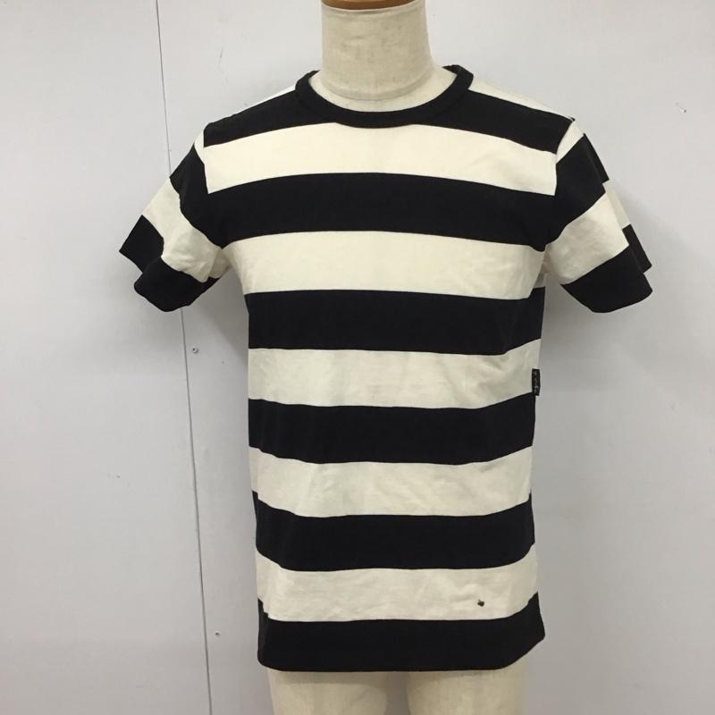 アニエス・ベー agnes b. Tシャツ 半袖 8807j019 太ボーダーTシャツ ボーダー柄 白 / ホワイト / X 黒 / ブラック /  メンズ USED 古着 中古 10111996