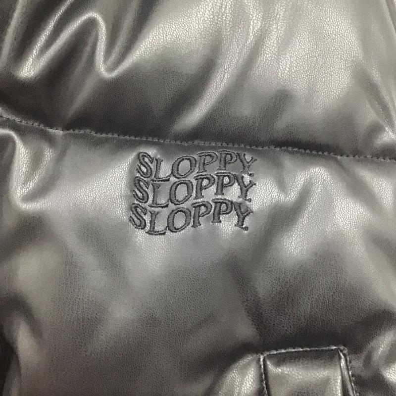 スラッピー SLOPPY ベスト ベスト ジップアップベスト ダウンベスト ノースリーブ S ロゴ、文字 黒 / ブラック /  レディース USED 古着 中古 10142449