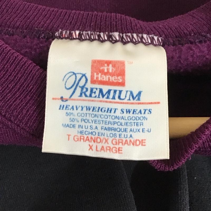 ヘインズ HANES トレーナー 長袖 長袖トレーナー スウェット クルーネック プルオーバー 90s バイカラー XL 無地 マルチカラー / マルチカラー /  メンズ USED 古着 中古 10129059
