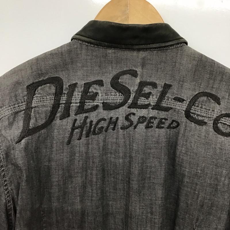 ディーゼル DIESEL シャツ、ブラウス 長袖 長袖シャツ 無地シャツ カラーシャツ L ロゴ、文字 灰 / グレー /  メンズ USED 古着 中古 10144182