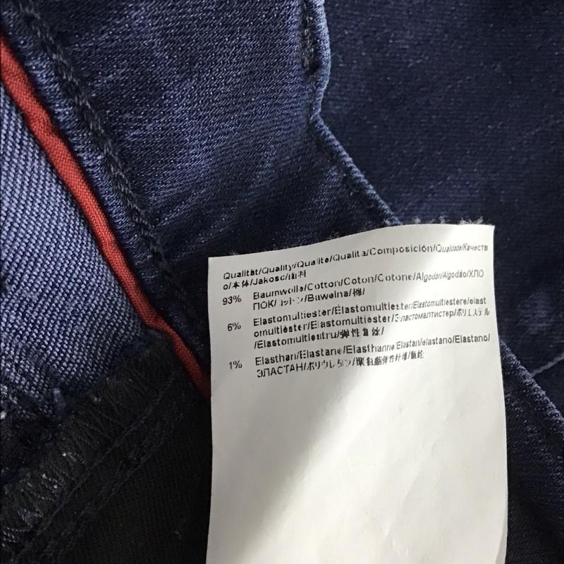 ヒューゴボス HUGO BOSS パンツ デニム、ジーンズ デニムパンツ スリムパンツ カジュアルパンツ ストレッチパンツ 32インチ 無地 インディゴ / インディゴ /  メンズ USED 古着 中古 10150717