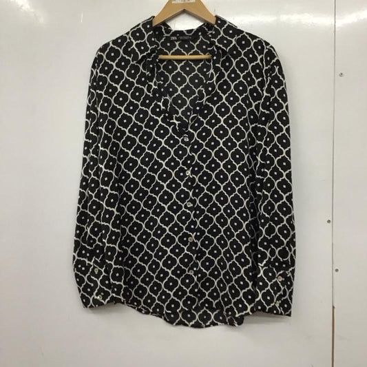 ザラ ZARA シャツ、ブラウス 長袖 長袖シャツ 総柄シャツ カラーシャツ M プリント 黒 / ブラック / X 白 / ホワイト /  レディース USED 古着 中古 10136096